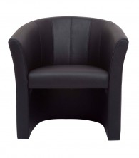  Space Executive Single Tub Chair With Stitching. Black PU Vinyl Only
